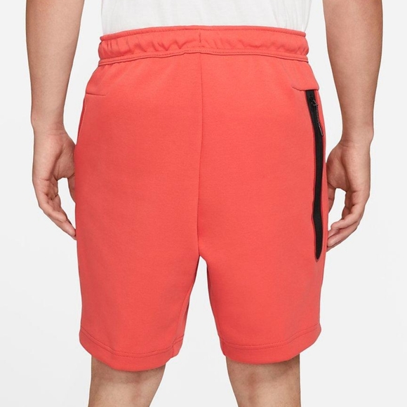 NIKE SPORTSWEAR TECH FLEECE SHORTS RED LOBSTER SIZE MEDIUM MENS - Picture 5 of 8